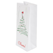 クリスマスバード抱き枕 ワインギフトバッグ (裏面アングル)