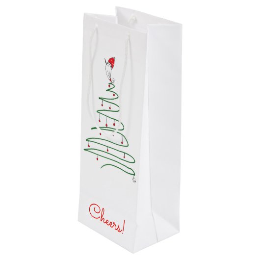 クリスマスバード抱き枕 ワインギフトバッグ (裏面アングル)