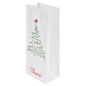 クリスマスバード抱き枕 ワインギフトバッグ (正面アングル)