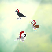 クリスマスバード ウィンドウサイン (シート3)