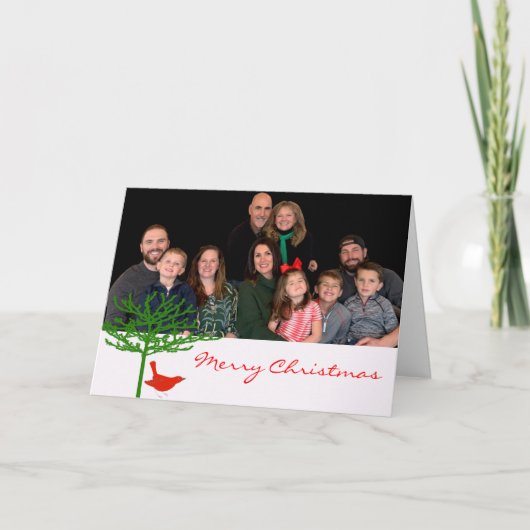 クリスマスバード – カスタマイズ - シーズンカード (正面)