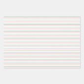 クリスマスバード、クッキー、ポインセチアストライプス ラッピングペーパーシート (正面3)