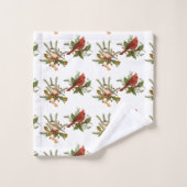 クリスマスバード バスタオルセット (ウォッシュタオル)