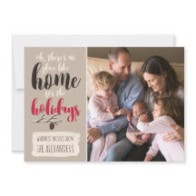 クリスマスバード「休暇のためのホーム」のフォトカード