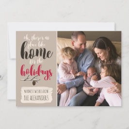 クリスマスバード「休暇のためのホーム」のフォトカード シーズンカード