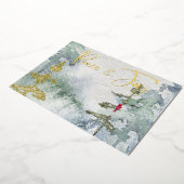 クリスマスバード 箔招待状 (回転した状態)