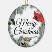 クリスマスバード(鳥)ショウジョウコウカンチョウヌサッチ《鳥》アメリカゴガラパイン セラミックオーナメント (左)