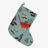 クリスマスバード（鳥）ショウジョウコウカンチョウヌサッチ《鳥》アメリカゴガラ雪 ラージクリスマスストッキング (正面 (吊り時))