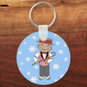 クリスマスバーバーショップシンガーギフト キーホルダー (正面)