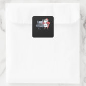 クリスマスバーベキューサンタクロース焼きスモカーステーキ スクエアシール (バッグ)