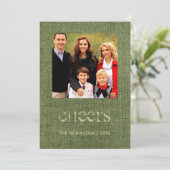 クリスマスバーラップ家族の写真 シーズンカード (スタンド正面)