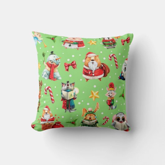 クリスマスバーラップ装飾用クッション クッション (正面)