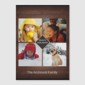 クリスマスバーンウッドおもしろい4ファミリーフォトカード (正面)