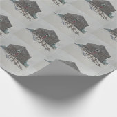 クリスマスバーンギフトラップ ラッピングペーパー (角)