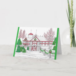 クリスマスバーングリーティングカード サンキューカード