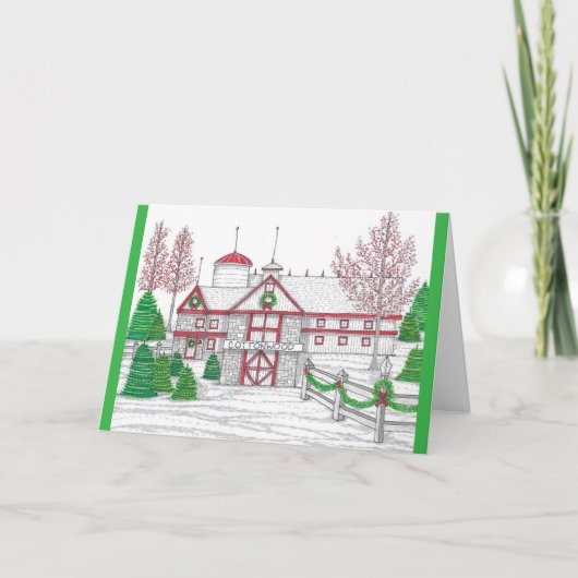 クリスマスバーングリーティングカード サンキューカード (正面)