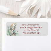 クリスマスバーンフクロウカスタムのメッセージラベル ラベル (インサイチュ)