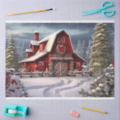 クリスマスバーン1デコページ紙 薄葉紙 (クラフト)