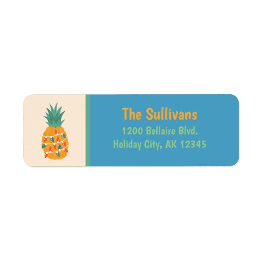 クリスマスパイナップル差出人住所 ラベル (正面)