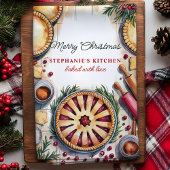 クリスマスパイベーキングシーンパーソナライズされた キッチンタオル