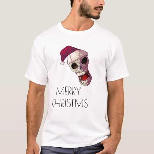 クリスマスパイレーツスカル Tシャツ (正面)