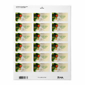 クリスマスパインとバウブル ラベル (フルシート)