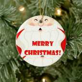 クリスマスパインと花 セラミックオーナメント