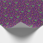 クリスマスパインのコーン：シームレスなフェスティバル ラッピングペーパー (角)