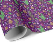 クリスマスパインのコーン：シームレスなフェスティバル ラッピングペーパー (ロールコーナー)