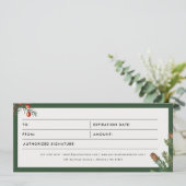 クリスマスパインのビジネスのギフト証明書券 (スタンド正面)