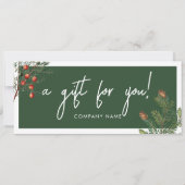 クリスマスパインのビジネスのギフト証明書券 (裏面)