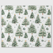 クリスマスパインの木のパタお洒落ーン ラッピングペーパー (フラット)