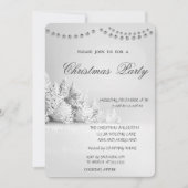 クリスマスパインの木の森、ライトクリスマスパーティー 招待状 (正面)