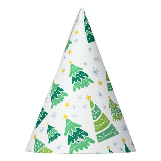 クリスマスパインの木模様 パーティーハット (左)