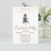 クリスマスパインの木、イルミネーションの木のクリスマスパーティー 招待状 (スタンド正面)