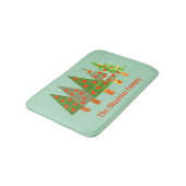 クリスマスパインの森の名パーソナライズされた前 バスマット (アングル)