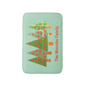 クリスマスパインの森の名パーソナライズされた前 バスマット (正面縦)