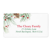 クリスマスパインの水色 | 2016クリスマスアドレス ラベル (正面)