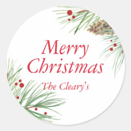 クリスマスパインの水色 | 2016クリスマス ラウンドシール