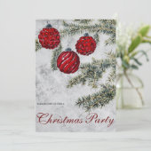 クリスマスパインオーナメントホリデーパーティー 招待状 (スタンド正面)