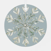 クリスマスパイングリーン素朴鹿の名前 メタルオーナメント (裏面)