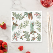 クリスマスパインコニファーフォレストフェスティバル スタンダードランチョンナプキン (インサイチュ)