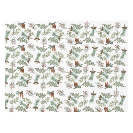 クリスマスパインコニファーフォレストフェスティバル テーブルクロス (正面(横))