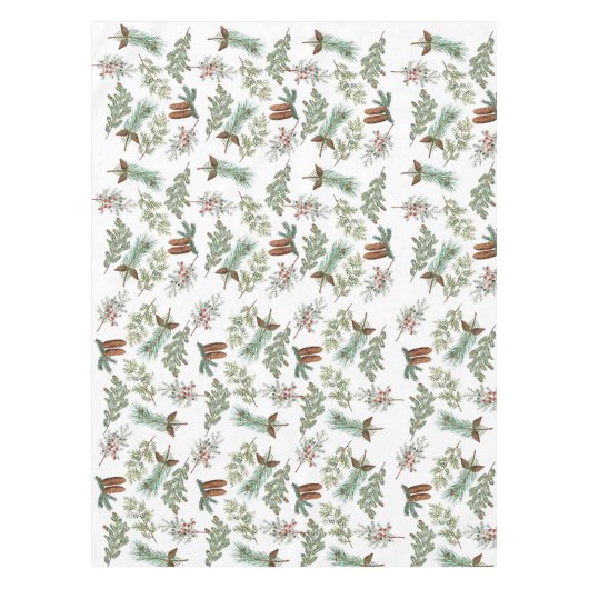 クリスマスパインコニファーフォレストフェスティバル テーブルクロス (正面)