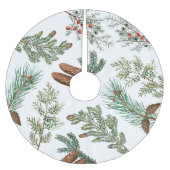 クリスマスパインコニファーフォレストフェスティバル ブラッシュドポリエステルツリースカート (正面)