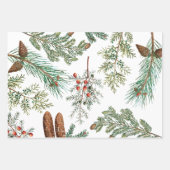 クリスマスパインコニファーフォレストフェスティバル ラッピングペーパーシート (正面3)