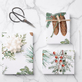 クリスマスパインコニファーフォレストフェスティバル ラッピングペーパーシート
