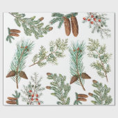 クリスマスパインコニファーフォレストフェスティバル ラッピングペーパー (フラット)