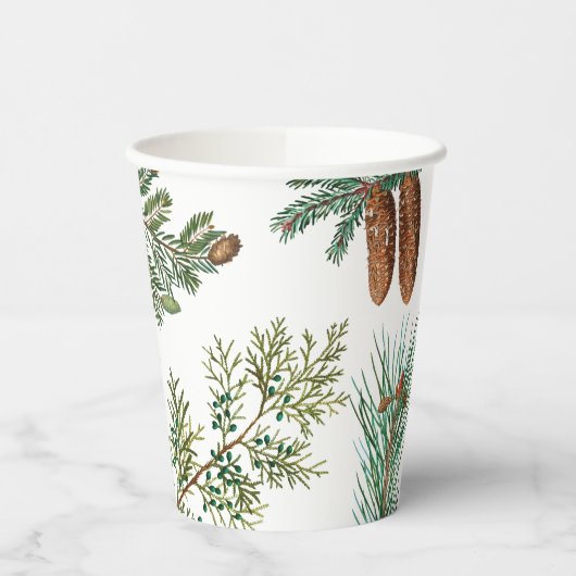 クリスマスパインコニファーフォレストフェスティバル 紙コップ (左)