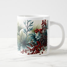 クリスマスパインコーンとベリー20oz Mug for Coff
